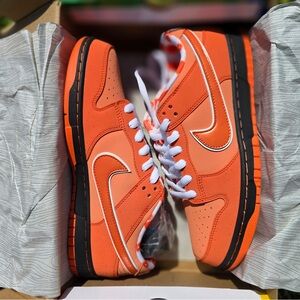 Nike Bright Orange and White Sneakers